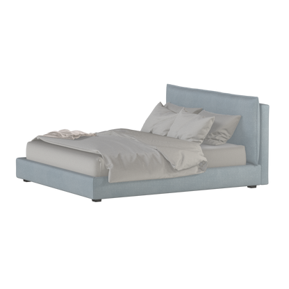 Thea Upholstered Double Bed with Clean Headboard