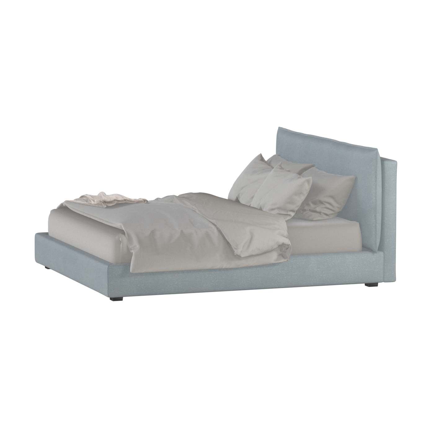 Thea Upholstered Double Bed with Clean Headboard