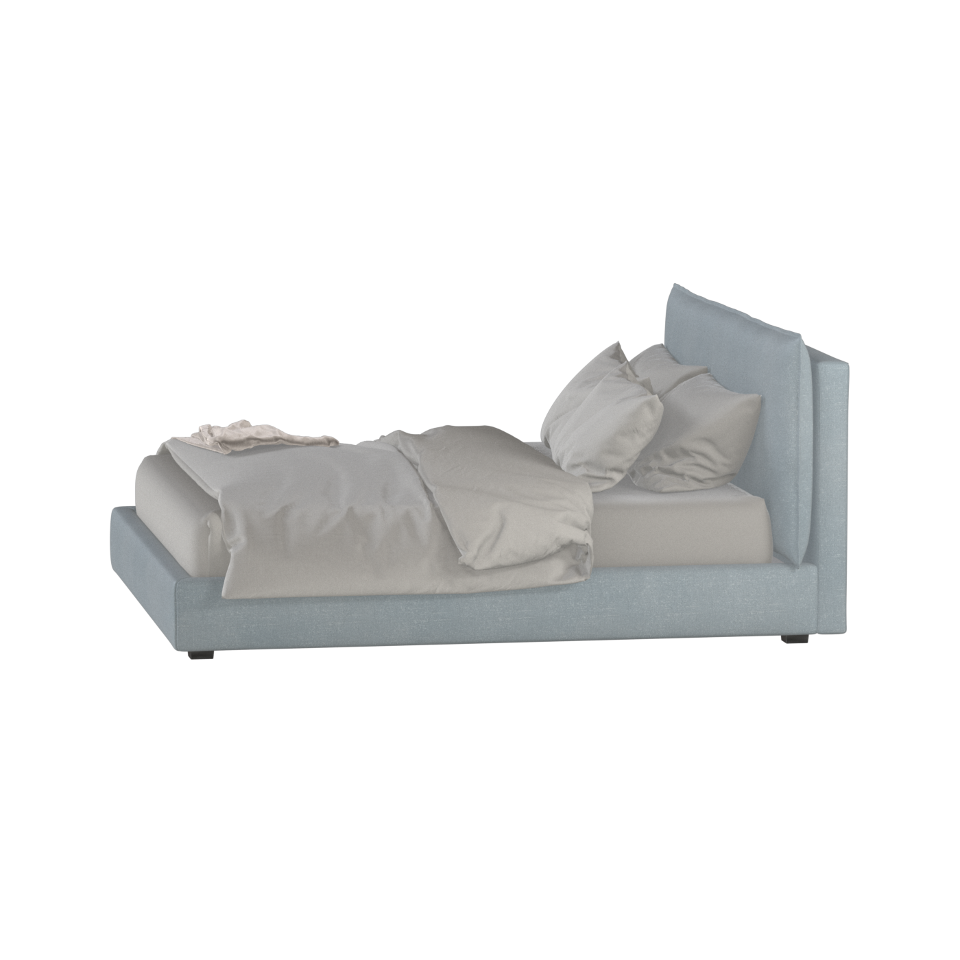 Thea Upholstered Double Bed with Clean Headboard