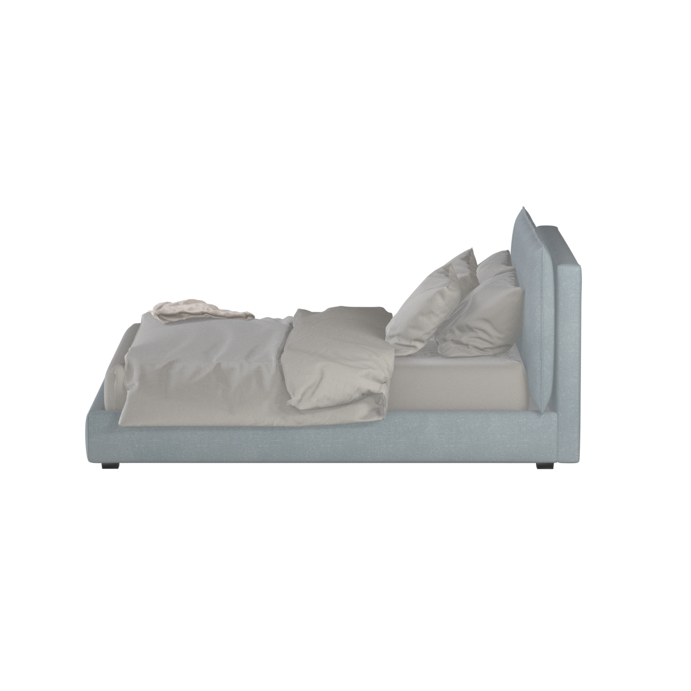 Thea Upholstered Double Bed with Clean Headboard