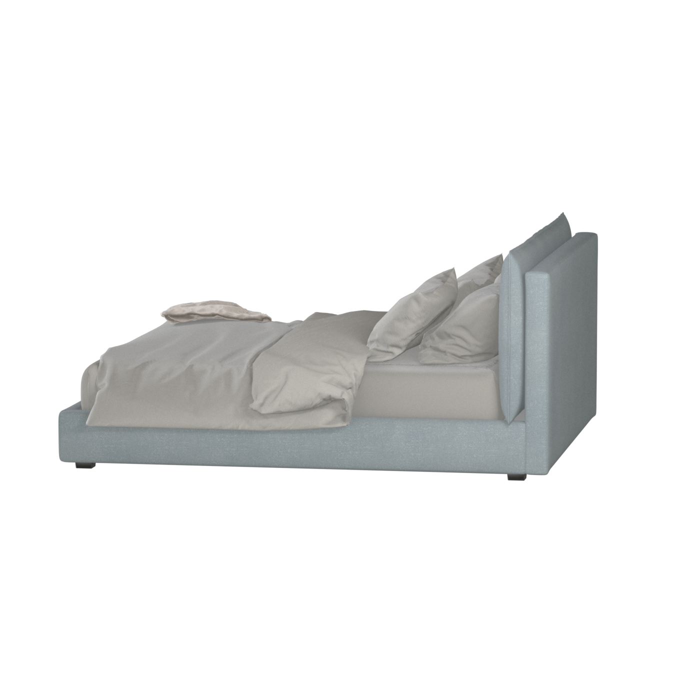 Thea Upholstered Double Bed with Clean Headboard