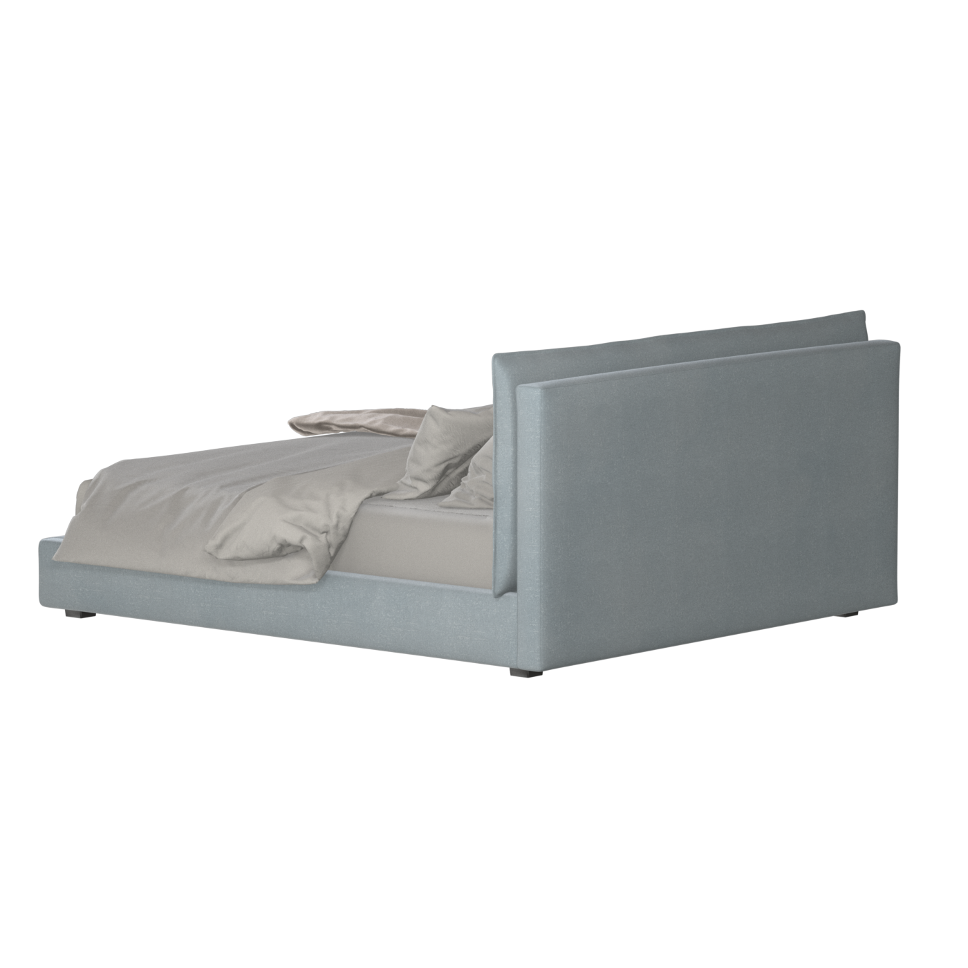 Thea Upholstered Double Bed with Clean Headboard