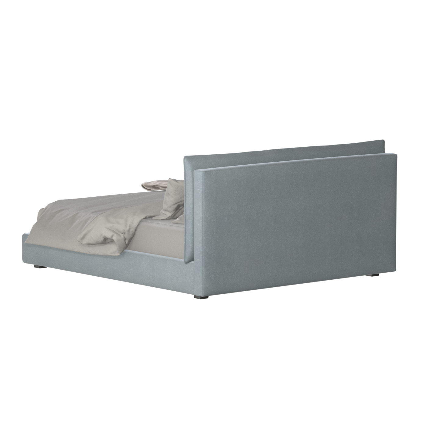 Thea Upholstered Double Bed with Clean Headboard