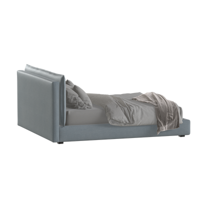 Thea Upholstered Double Bed with Clean Headboard