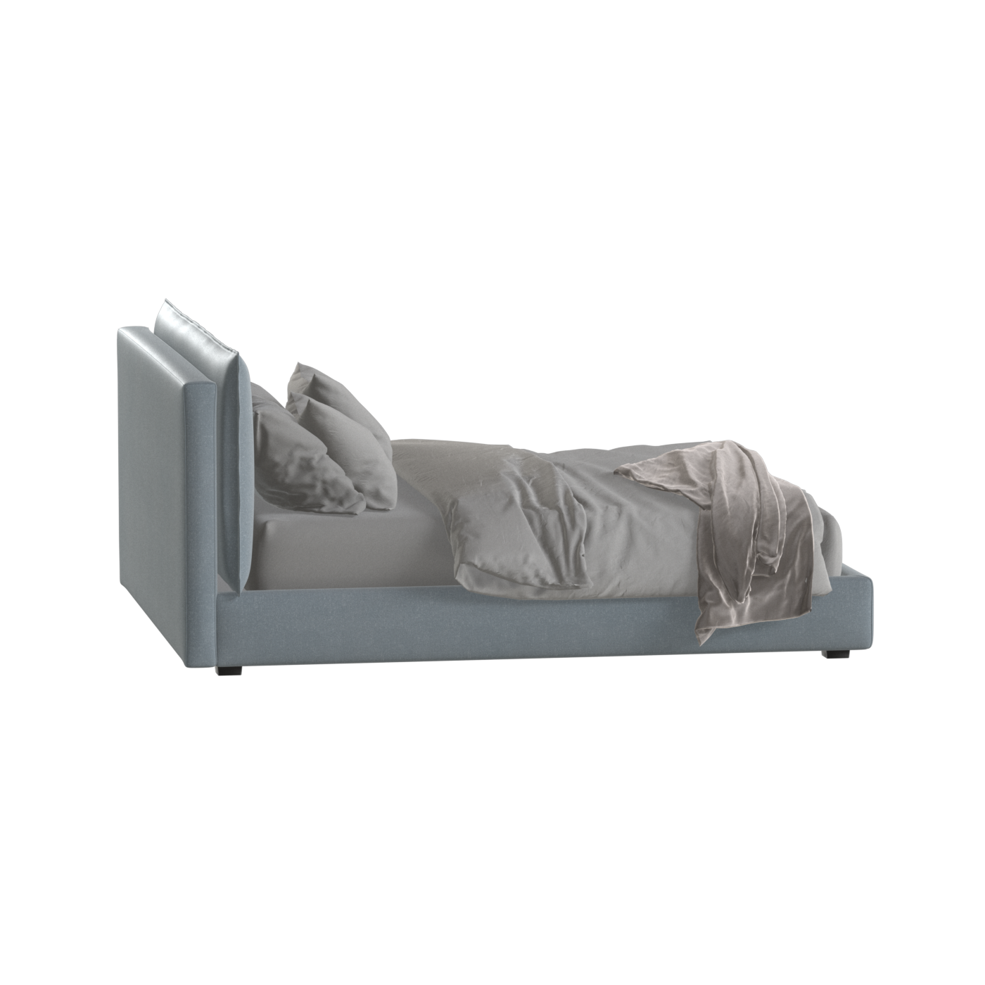 Thea Upholstered Double Bed with Clean Headboard