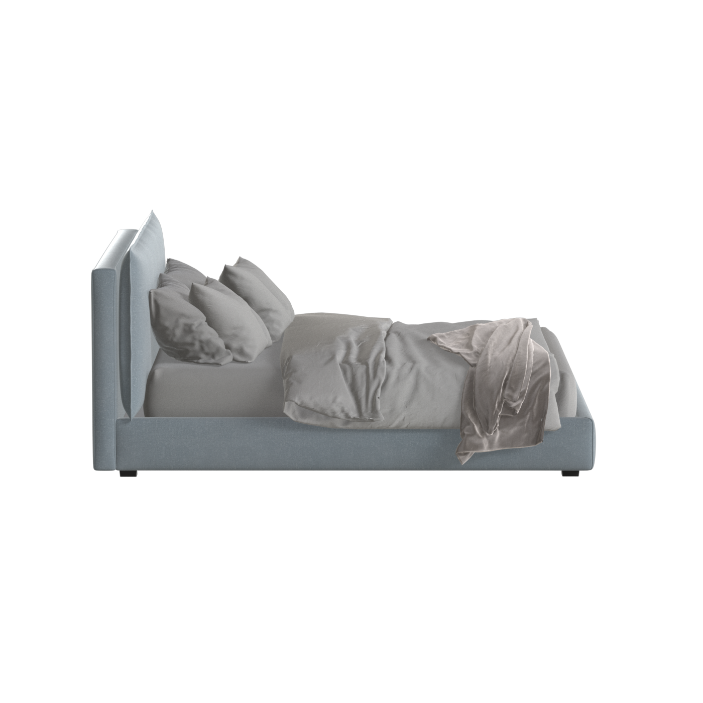 Thea Upholstered Double Bed with Clean Headboard