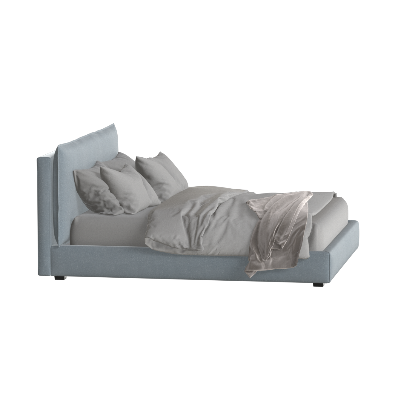 Thea Upholstered Double Bed with Clean Headboard