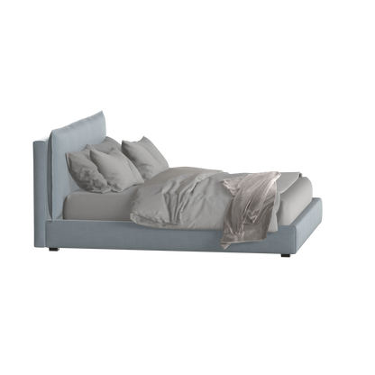 Thea Upholstered Double Bed with Clean Headboard