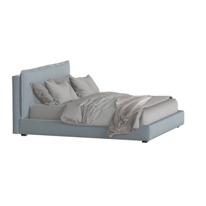 Thea Upholstered Double Bed with Clean Headboard