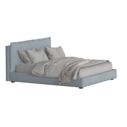 Thea Upholstered Double Bed with Clean Headboard