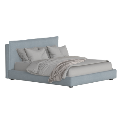 Thea Upholstered Double Bed with Clean Headboard