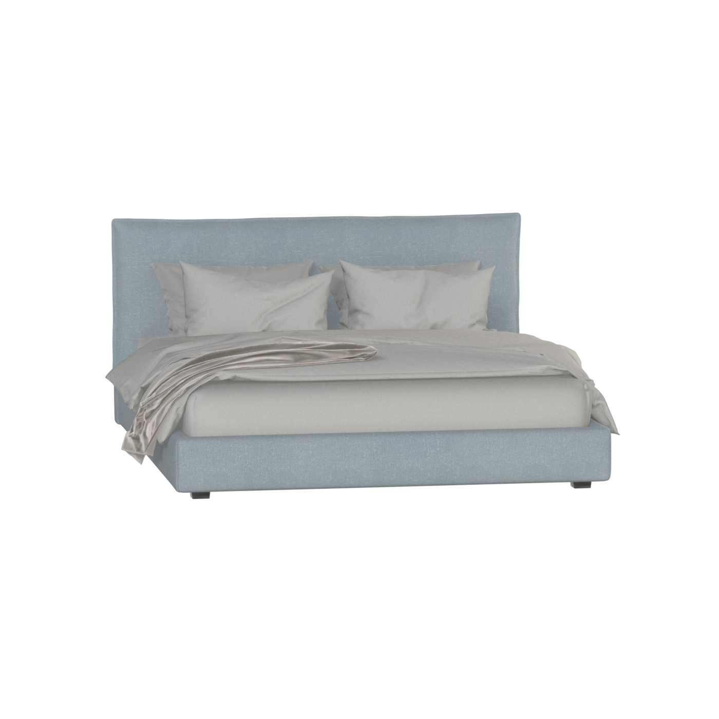 Thea Upholstered Double Bed with Clean Headboard