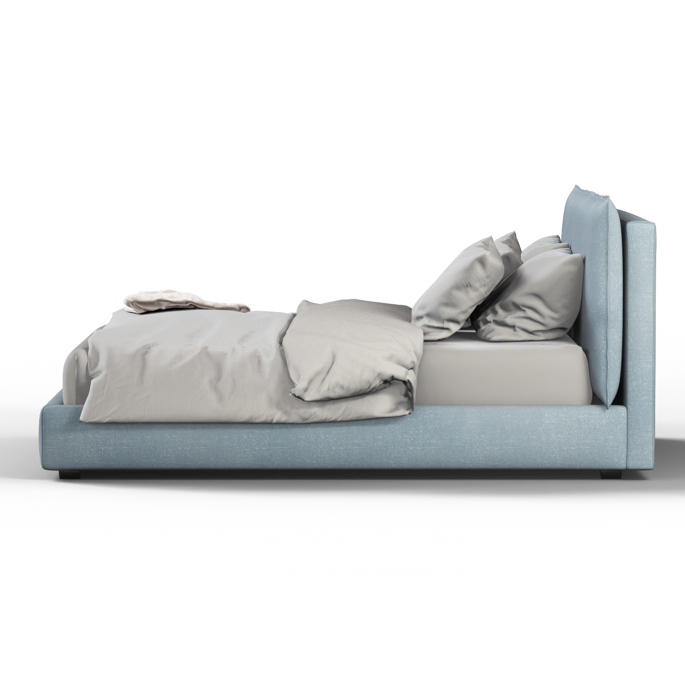 Thea Upholstered Double Bed with Clean Headboard
