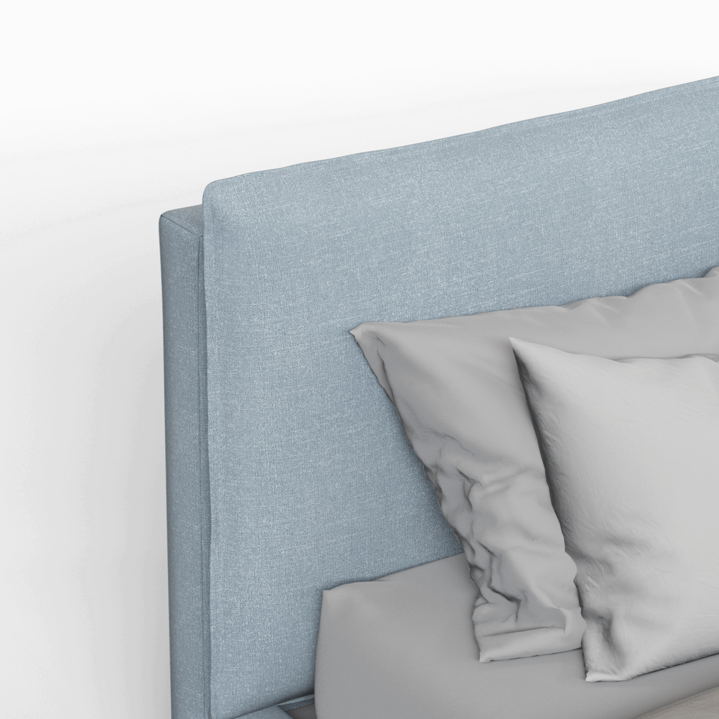 Thea Upholstered Double Bed with Clean Headboard