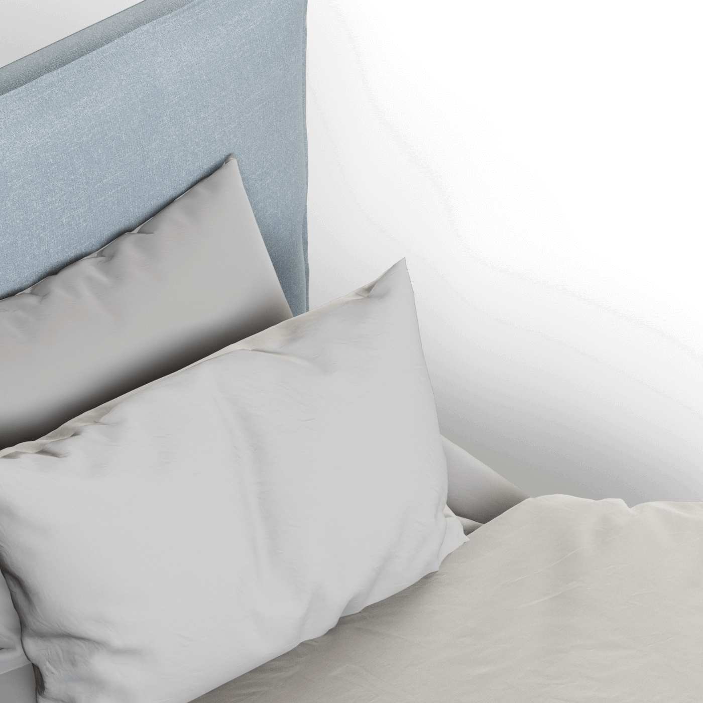 Thea Upholstered Double Bed with Clean Headboard