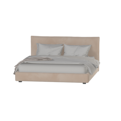Thea Upholstered Double Bed with Clean Headboard