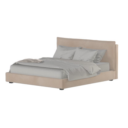 Thea Upholstered Double Bed with Clean Headboard