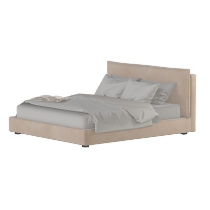Thea Upholstered Double Bed with Clean Headboard