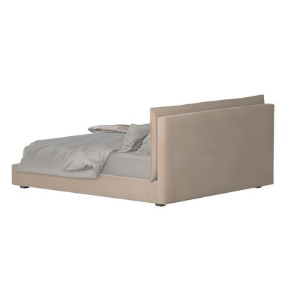 Thea Upholstered Double Bed with Clean Headboard