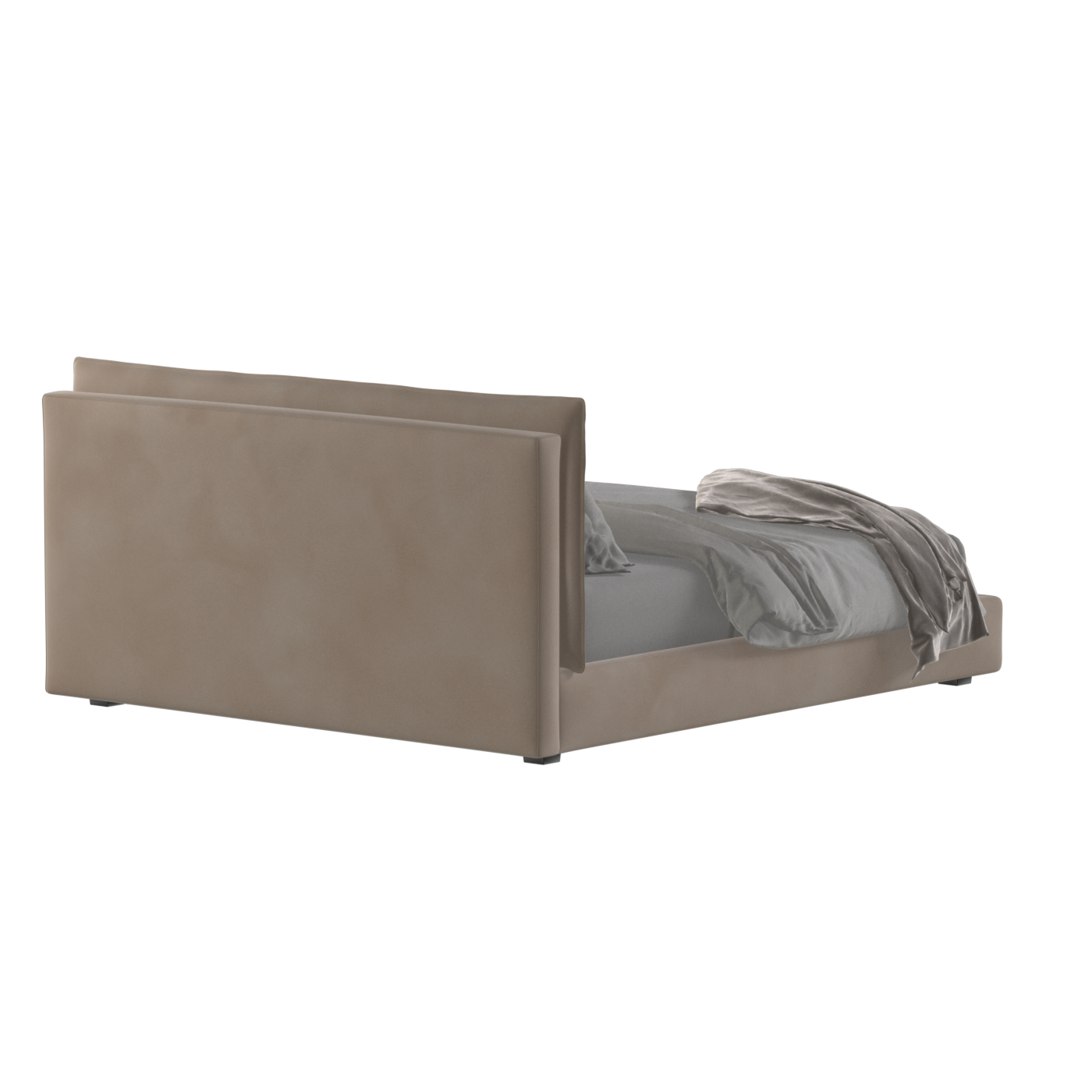 Thea Upholstered Double Bed with Clean Headboard