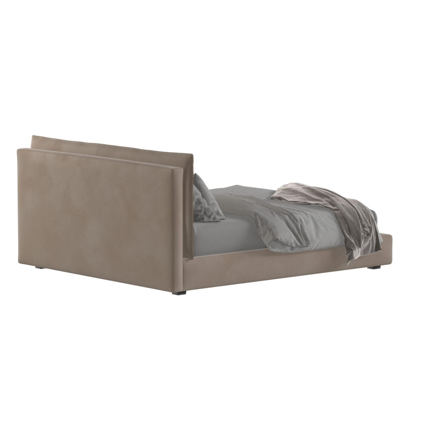 Thea Upholstered Double Bed with Clean Headboard