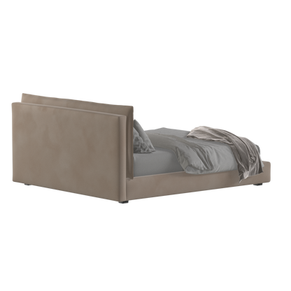 Thea Upholstered Double Bed with Clean Headboard