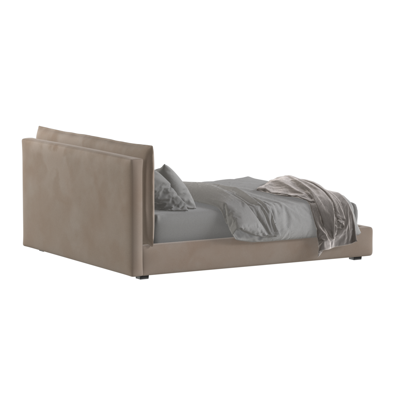 Thea Upholstered Double Bed with Clean Headboard