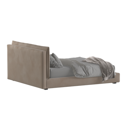 Thea Upholstered Double Bed with Clean Headboard