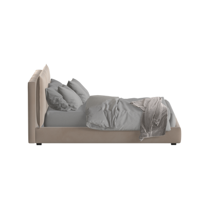Thea Upholstered Double Bed with Clean Headboard