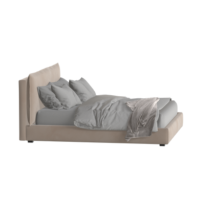 Thea Upholstered Double Bed with Clean Headboard