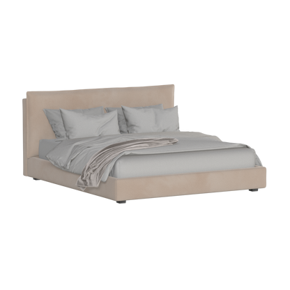 Thea Upholstered Double Bed with Clean Headboard