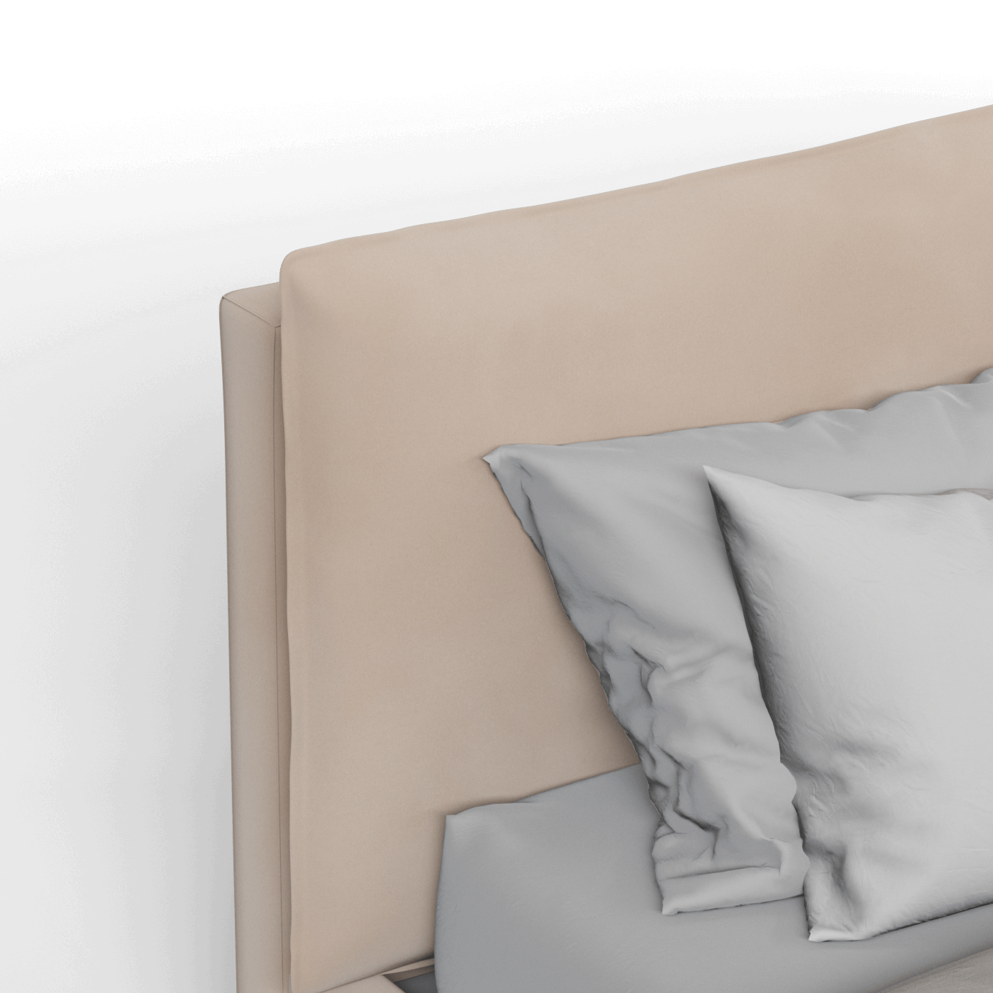 Thea Upholstered Double Bed with Clean Headboard