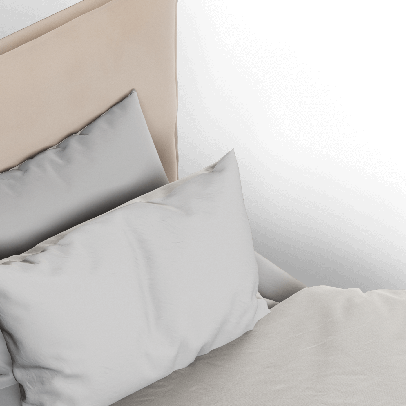 Thea Upholstered Double Bed with Clean Headboard