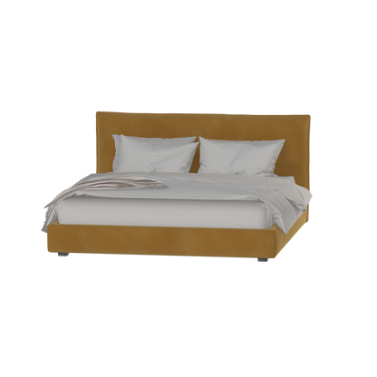 Thea Upholstered Double Bed with Clean Headboard