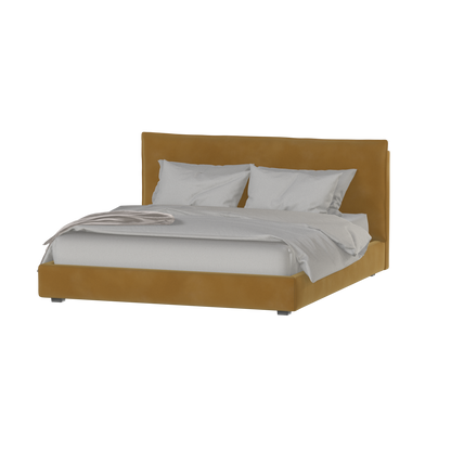 Thea Upholstered Double Bed with Clean Headboard