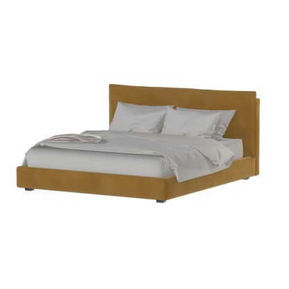 Thea Upholstered Double Bed with Clean Headboard
