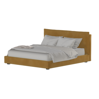 Thea Upholstered Double Bed with Clean Headboard