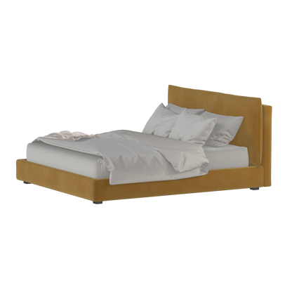 Thea Upholstered Double Bed with Clean Headboard