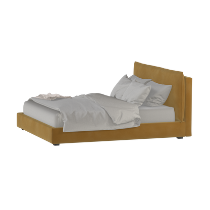 Thea Upholstered Double Bed with Clean Headboard