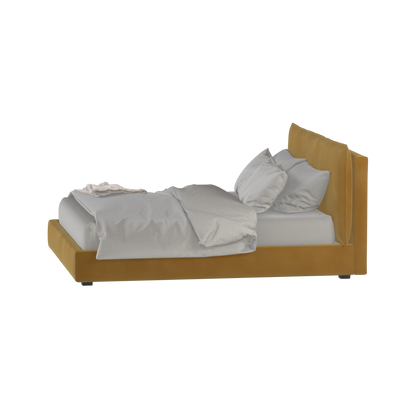 Thea Upholstered Double Bed with Clean Headboard
