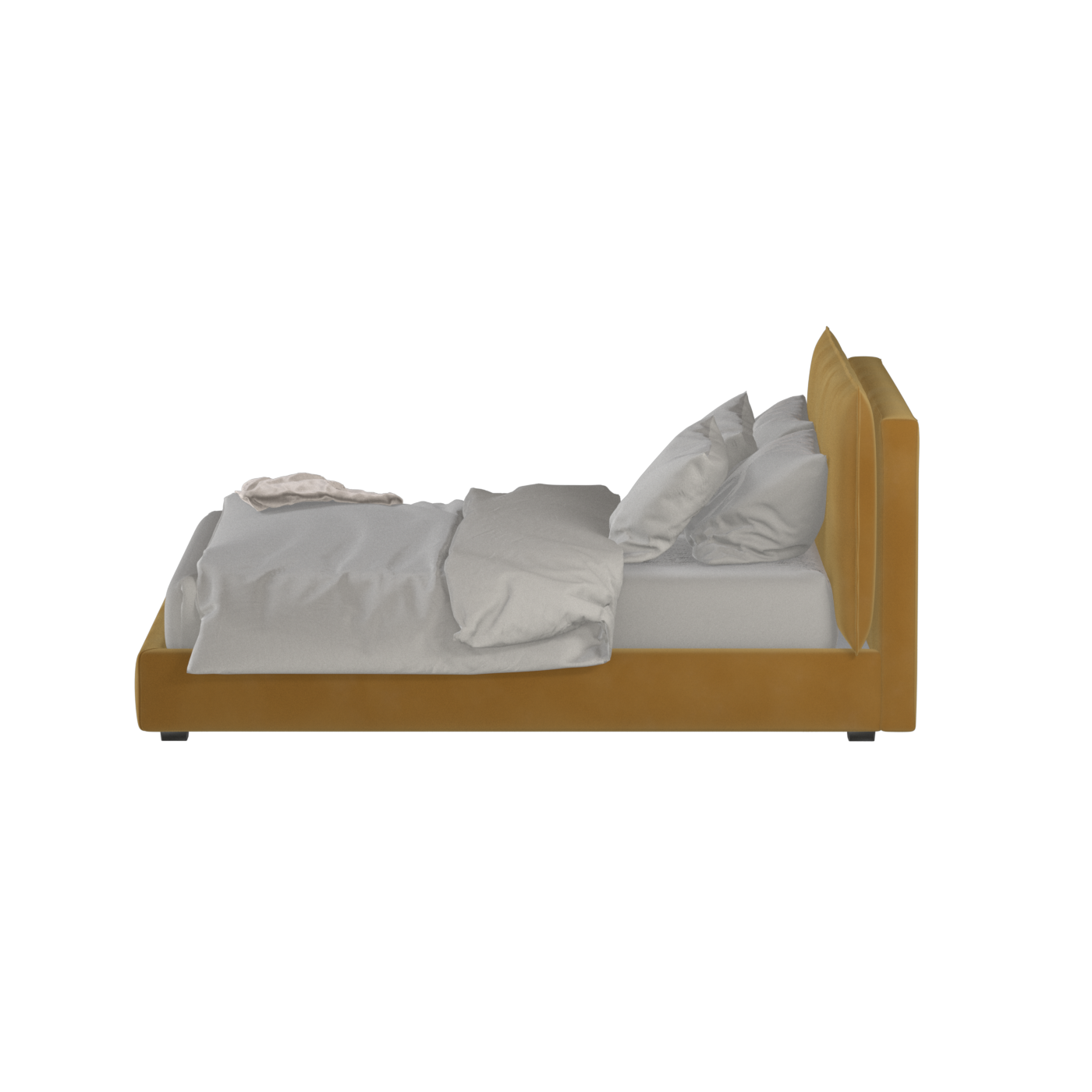 Thea Upholstered Double Bed with Clean Headboard