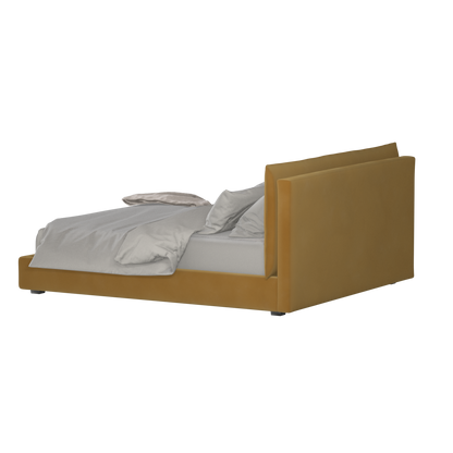 Thea Upholstered Double Bed with Clean Headboard