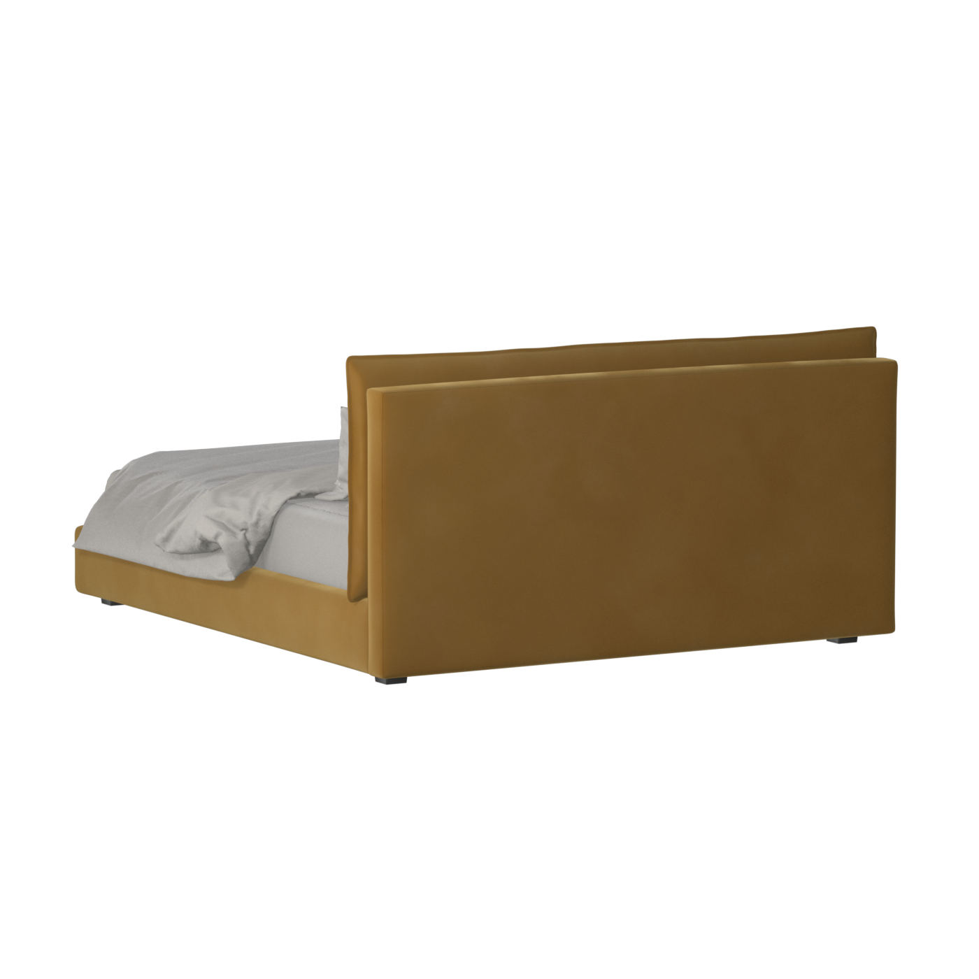 Thea Upholstered Double Bed with Clean Headboard