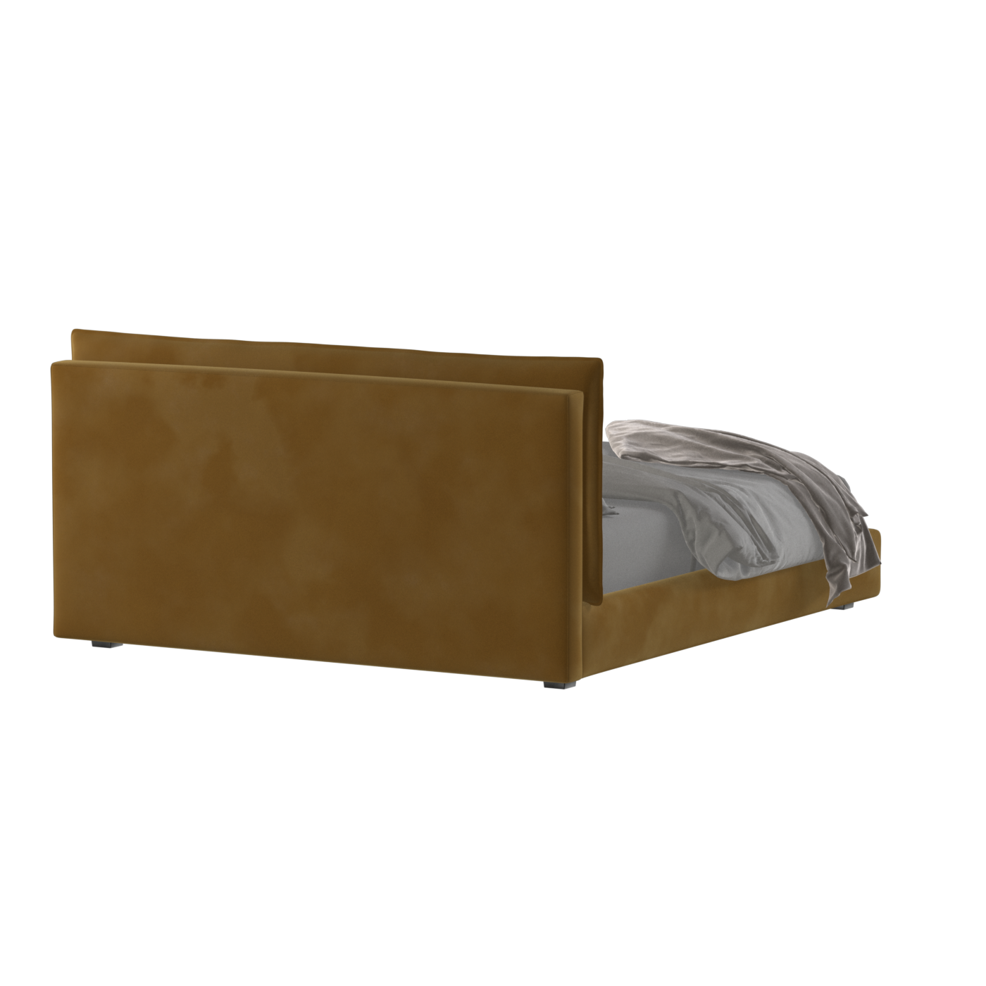 Thea Upholstered Double Bed with Clean Headboard