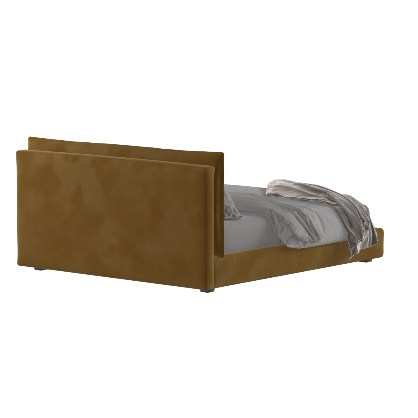 Thea Upholstered Double Bed with Clean Headboard