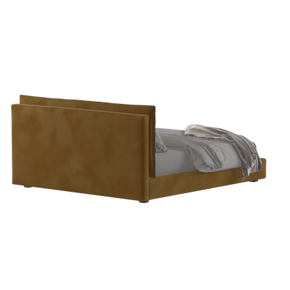 Thea Upholstered Double Bed with Clean Headboard