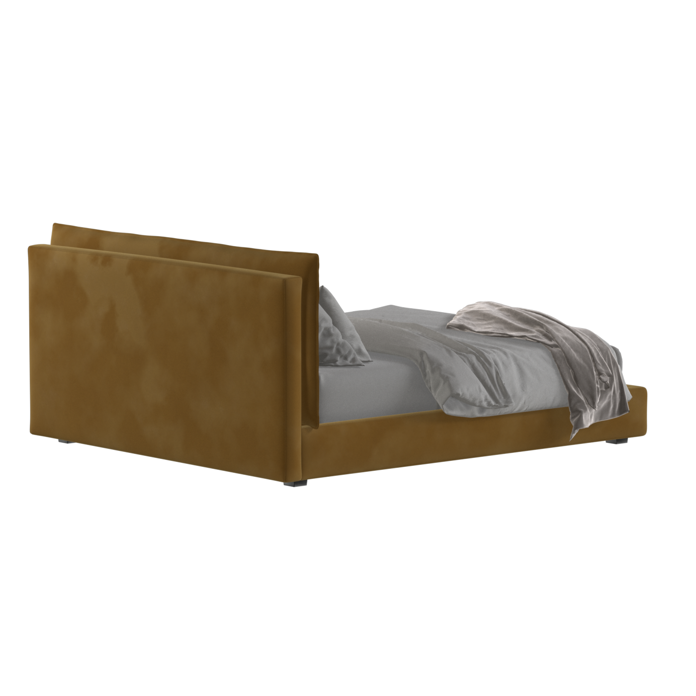 Thea Upholstered Double Bed with Clean Headboard
