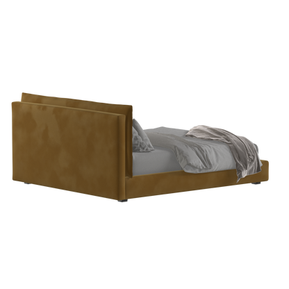 Thea Upholstered Double Bed with Clean Headboard