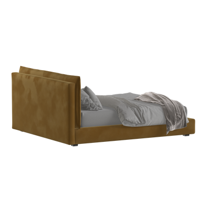 Thea Upholstered Double Bed with Clean Headboard