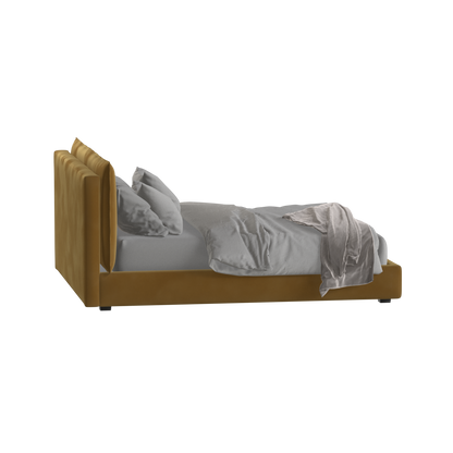Thea Upholstered Double Bed with Clean Headboard